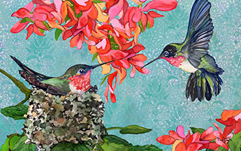 hummingbirds mat