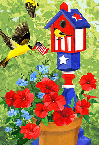 patriotic birdhouse