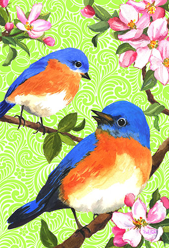 bluebirds Blossoms